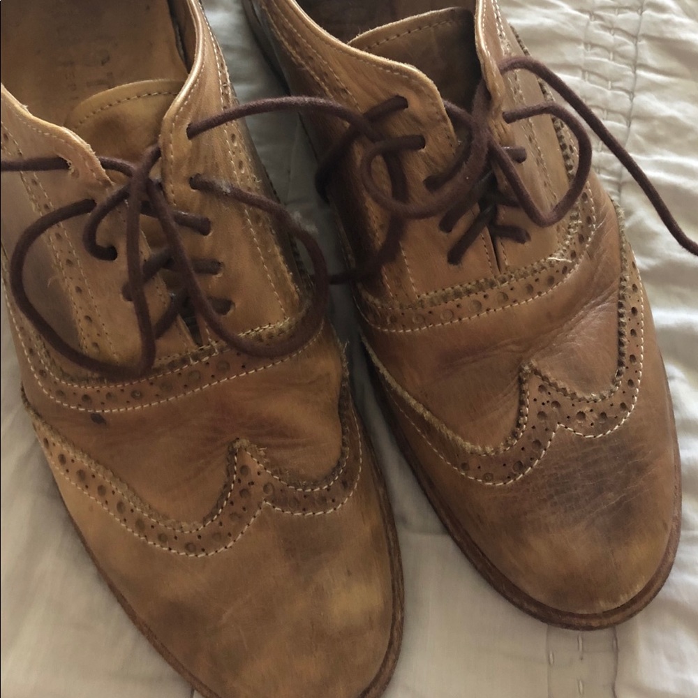 Anthropologie Bed Stu Leather Oxfords, size 9